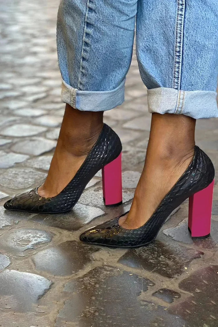 Fluo-Absatz-Pumps