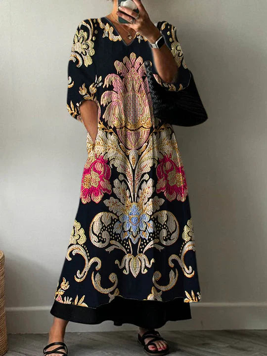 Clara Elegantes Kleid mit Print
