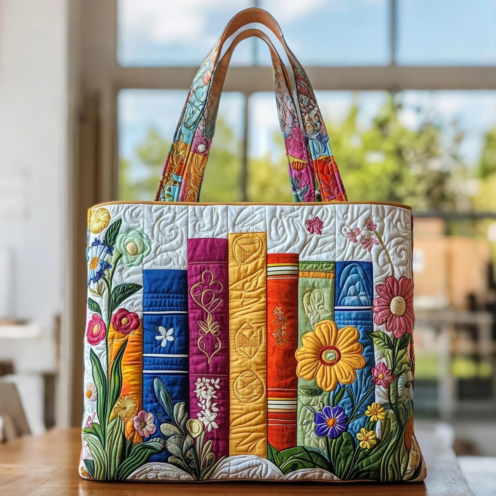 Quilted Bag Blumenbibliothek