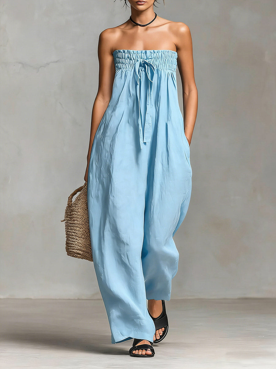 Nova | Strapless Flowy Maxi Dress