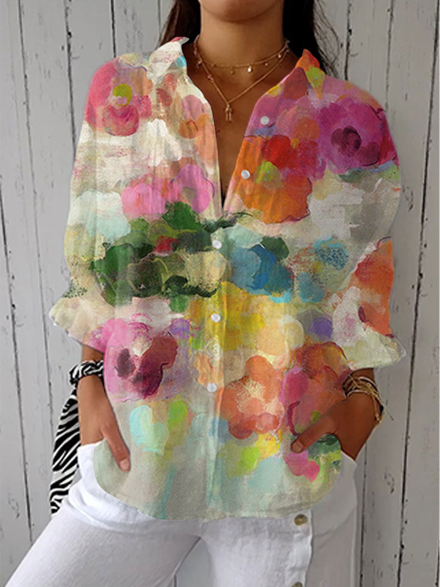 Elara – Aquarellträume Bluse