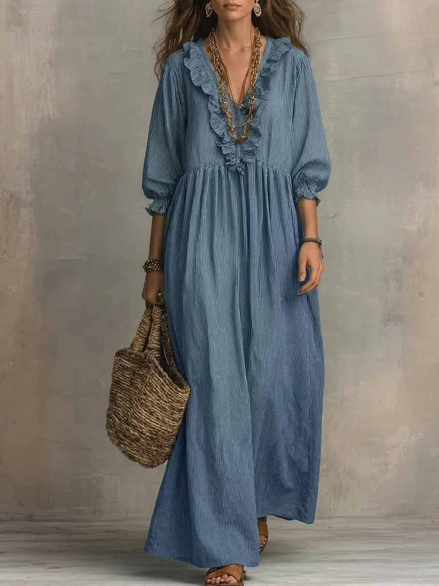 Elowen | Boho long-sleeved maxi dress