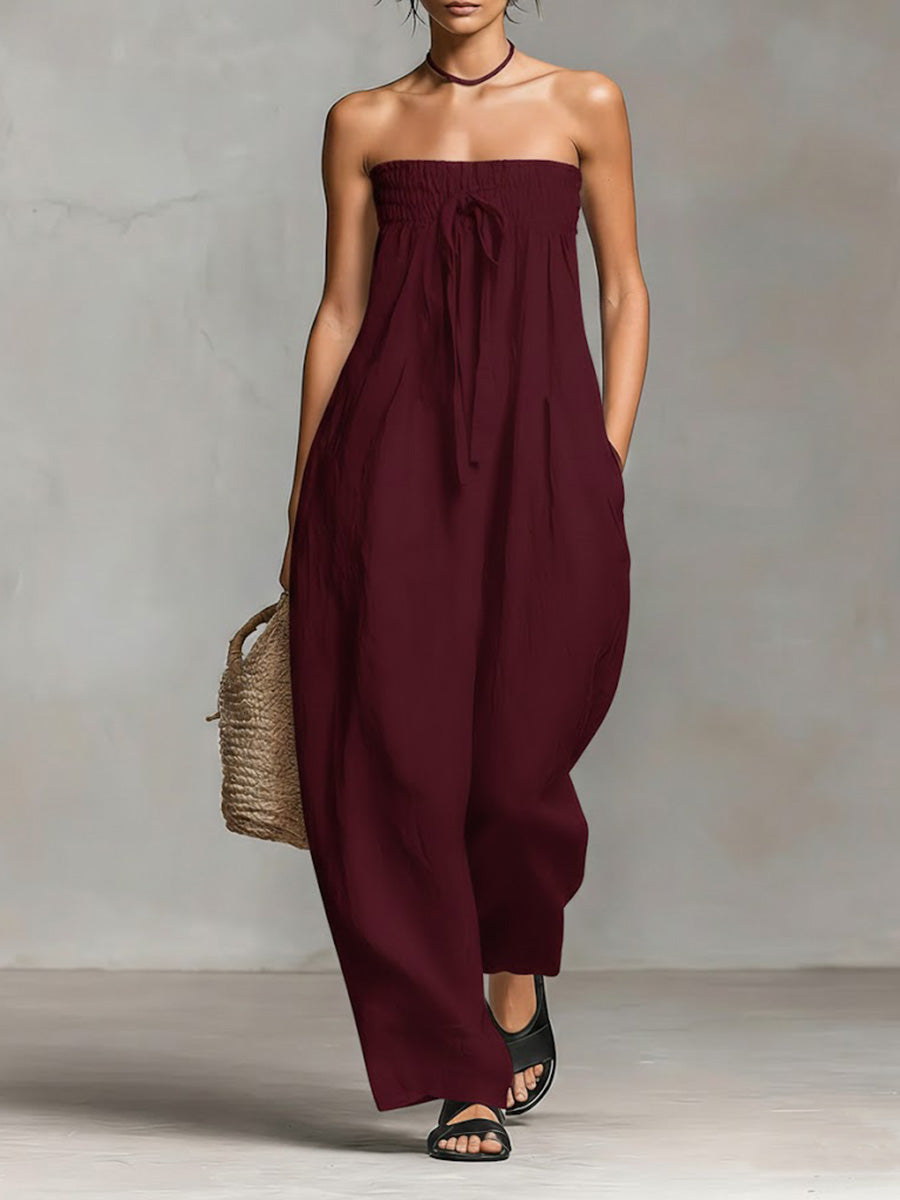 Nova | Strapless Flowy Maxi Dress