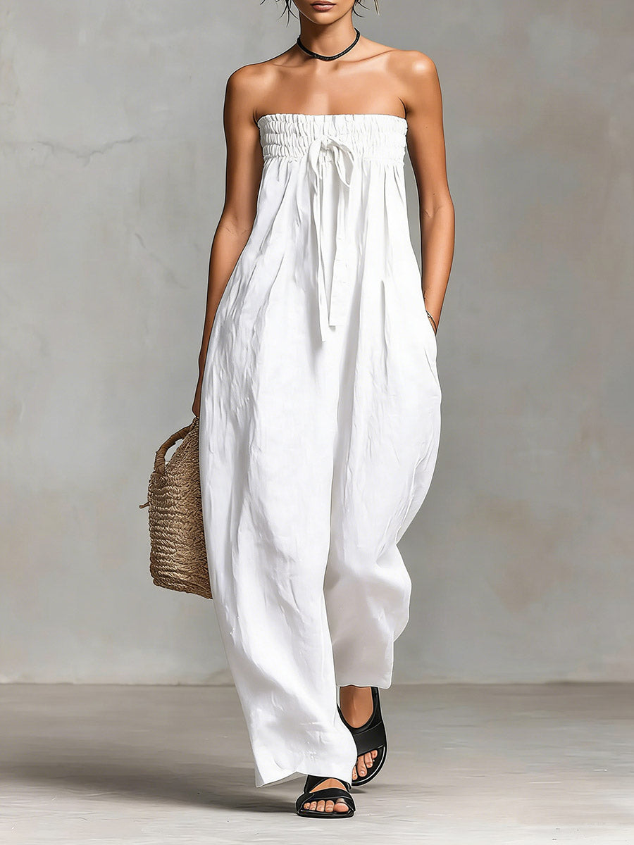Nova | Strapless Flowy Maxi Dress