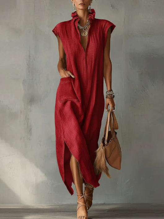 Elara | Ruffled Maxi Dress for Spring