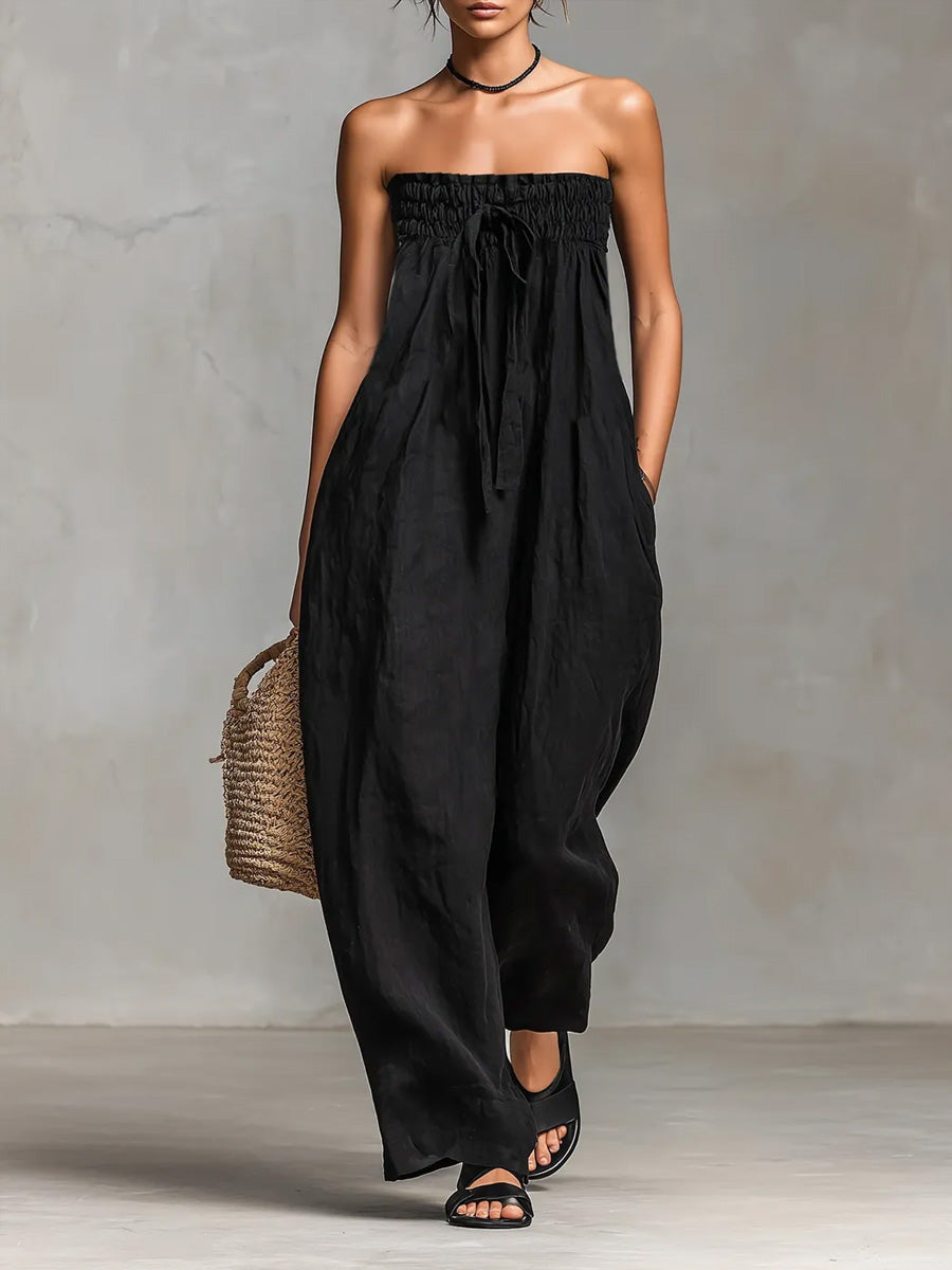 Nova | Strapless Flowy Maxi Dress